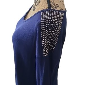 Express Studded Shoulder Lightweight Sweater